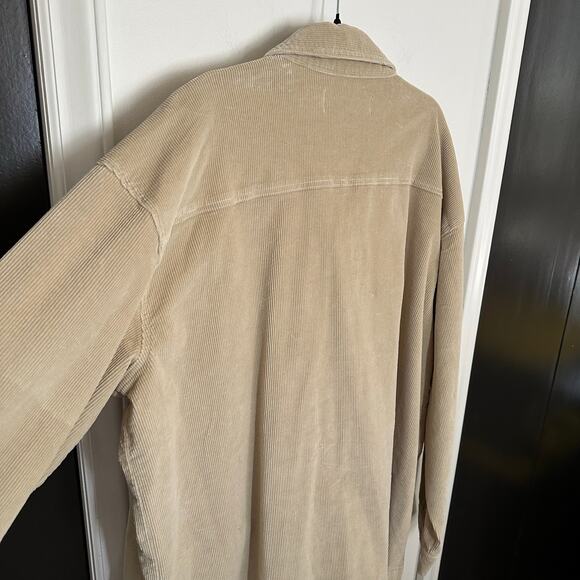 Tru Kolors Men's Tan Corduroy Button Down Collared Shirt Size XXL - Picture 9 of 11